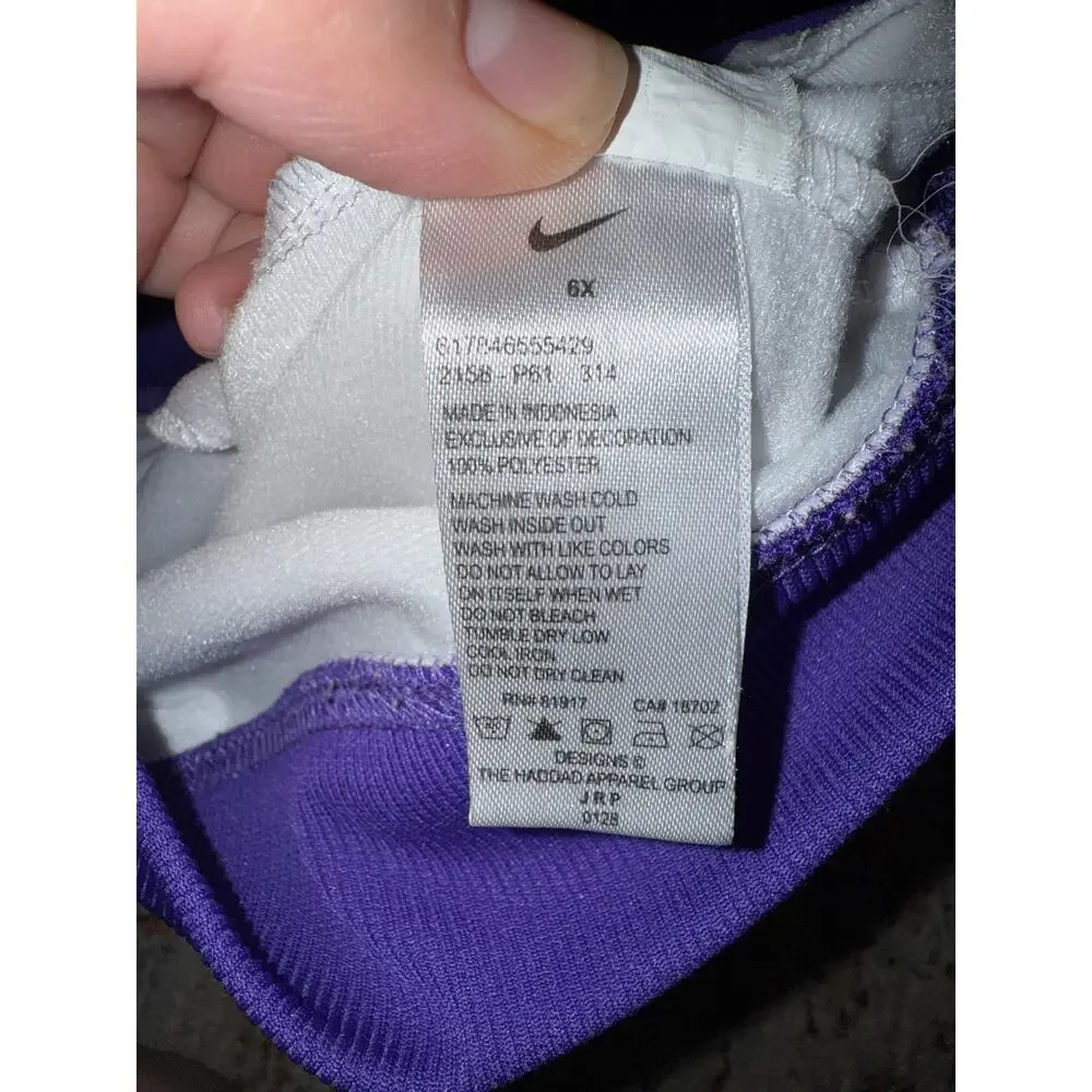 Girls White and‎ Purple Y2K Nike Zip Up Sportswear Jacket Size 6x